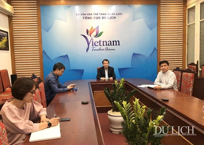 Phó Tổng cục trưởng TCDL Hà Văn Siêu chủ trì cuộc họp trực tuyến